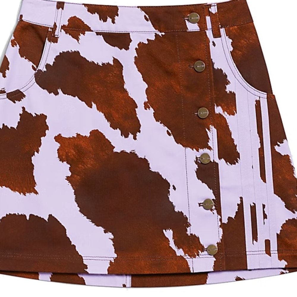 IVY PARK Rodeo cow print denim skirt